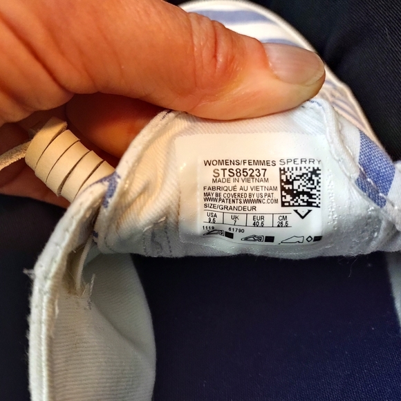 Sperry Women's Seacycle Crest Vibe Striped Blue Sneaker Size 9.5 - Picture 7 of 7